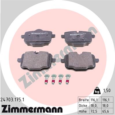 Brake Pad Set, disc brake (Rear axle)  Art. 247031751