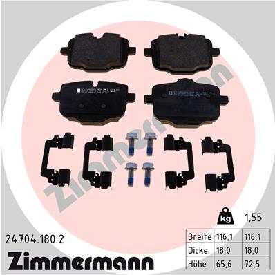 Brake Pad Set, disc brake (Rear axle)  Art. 247041802