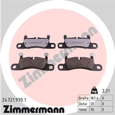 Brake Pad Set, disc brake (Rear axle)  Art. 247219701