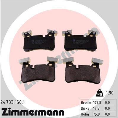 Brake Pad Set, disc brake (Rear axle)  Art. 247331501