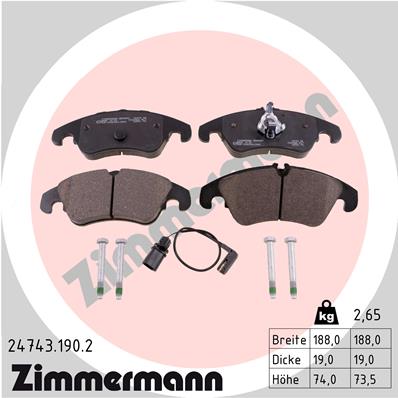 Brake Pad Set, disc brake (Front axle)  Art. 247431902