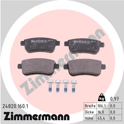 Brake Pad Set, disc brake (Rear axle)  Art. 248201601