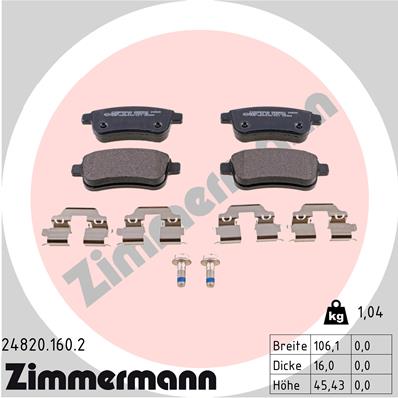 Brake Pad Set, disc brake (Rear axle)  Art. 248201602