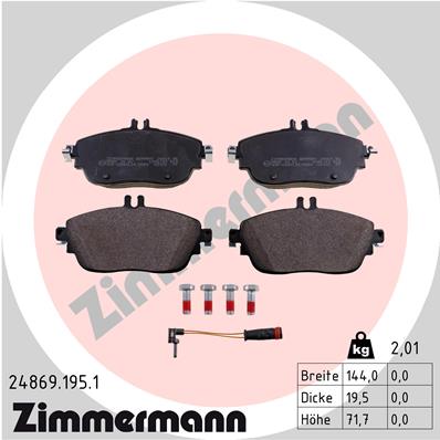 Brake Pad Set, disc brake (Front axle)  Art. 248691951