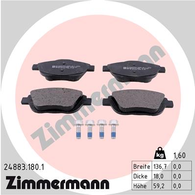 Brake Pad Set, disc brake (Front axle)  Art. 248831801