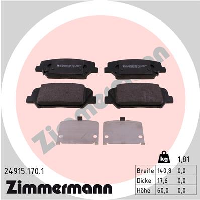 Brake Pad Set, disc brake (Front axle)  Art. 249151701