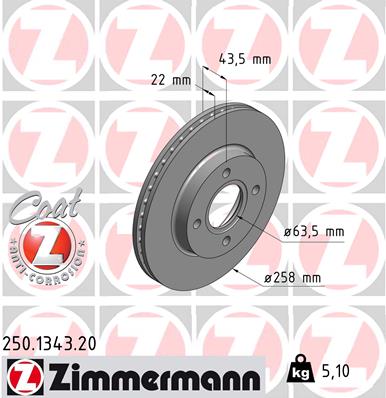 Brake Disc (Front axle)  Art. 250134320