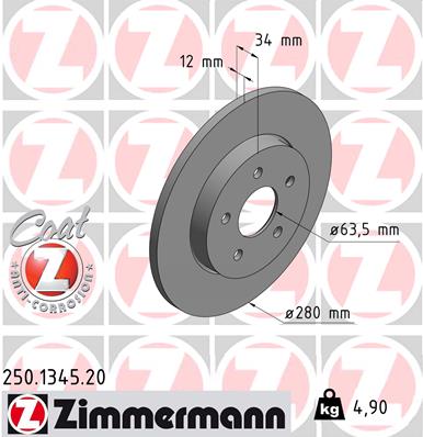 Brake Disc (Rear axle)  Art. 250134520