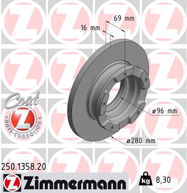 Brake Disc (Rear axle)  Art. 250135820