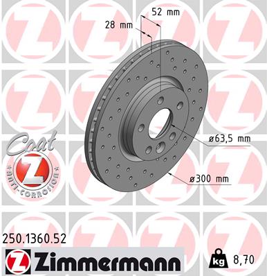 Brake Disc (Front axle)  Art. 250136052