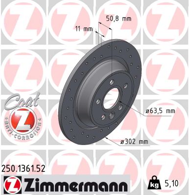 Brake Disc (Rear axle)  Art. 250136152