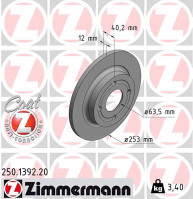 Brake Disc (Rear axle)  Art. 250139220