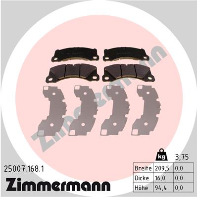 Brake Pad Set, disc brake (Front axle)  Art. 250071681