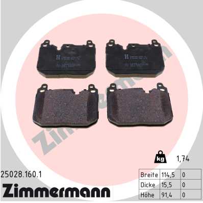 Brake Pad Set, disc brake (Front axle)  Art. 250281601