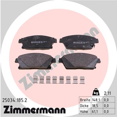 Brake Pad Set, disc brake (Front axle)  Art. 250341852