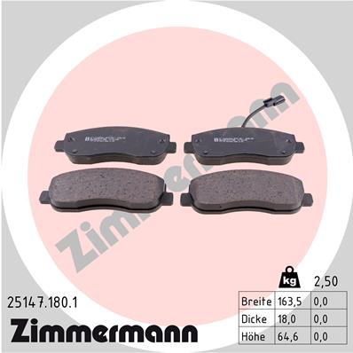 Brake Pad Set, disc brake (Front axle)  Art. 251471801