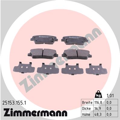 Brake Pad Set, disc brake (Rear axle)  Art. 251531551