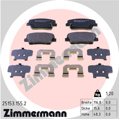 Brake Pad Set, disc brake (Rear axle)  Art. 251531552