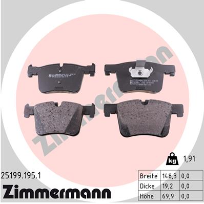 Brake Pad Set, disc brake (Front axle)  Art. 251991951