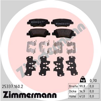 Brake Pad Set, disc brake (Rear axle)  Art. 253371602