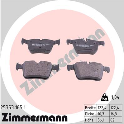 Brake Pad Set, disc brake (Rear axle)  Art. 253531651