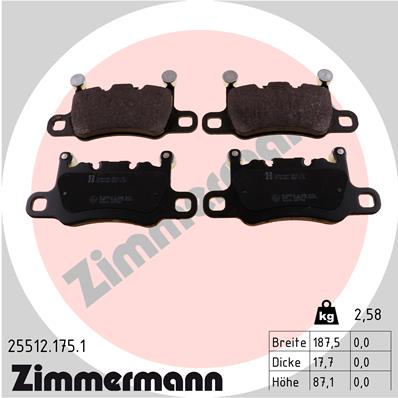 Brake Pad Set, disc brake (Rear axle)  Art. 255121751