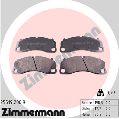 Brake Pad Set, disc brake (Front axle)  Art. 255192009