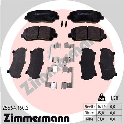 Brake Pad Set, disc brake (Front axle)  Art. 255641602