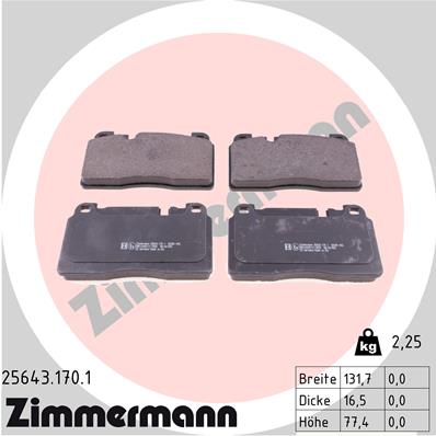 Brake Pad Set, disc brake (Front axle)  Art. 256431701