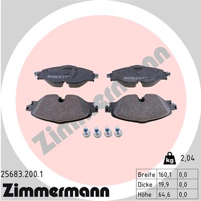 Brake Pad Set, disc brake (Front axle)  Art. 256832001