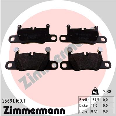 Brake Pad Set, disc brake (Rear axle)  Art. 256911601