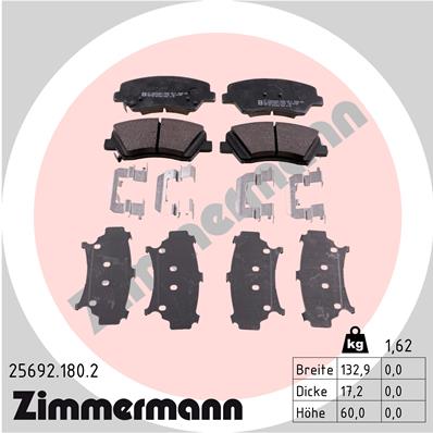 Brake Pad Set, disc brake (Front axle)  Art. 256921802