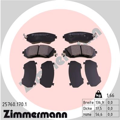 Brake Pad Set, disc brake (Front axle)  Art. 257601701