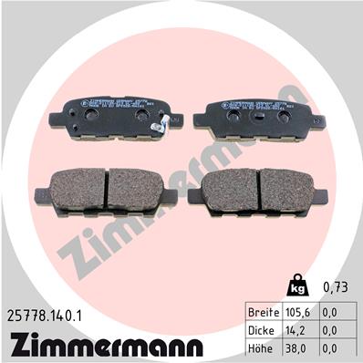 Brake Pad Set, disc brake (Rear axle)  Art. 257781401