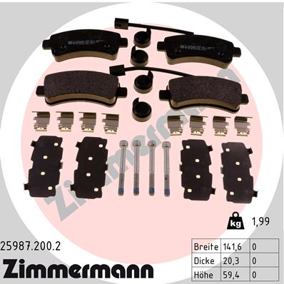 Brake Pad Set, disc brake (Rear axle)  Art. 259872002