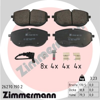 Brake Pad Set, disc brake  Art. 262701902