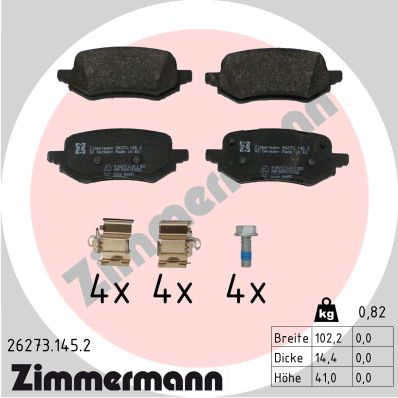 Brake Pad Set, disc brake  Art. 262731452