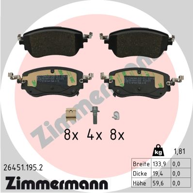 Brake Pad Set, disc brake  Art. 264511952