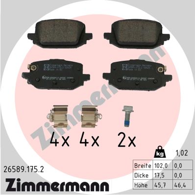 Brake Pad Set, disc brake  Art. 265891752