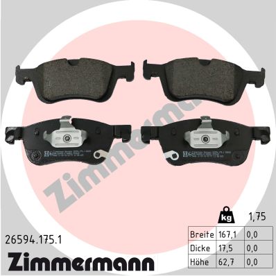 Brake Pad Set, disc brake  Art. 265941751