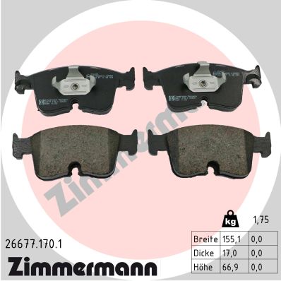 Brake Pad Set, disc brake  Art. 266771701