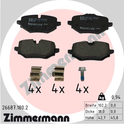 Brake Pad Set, disc brake  Art. 266871802