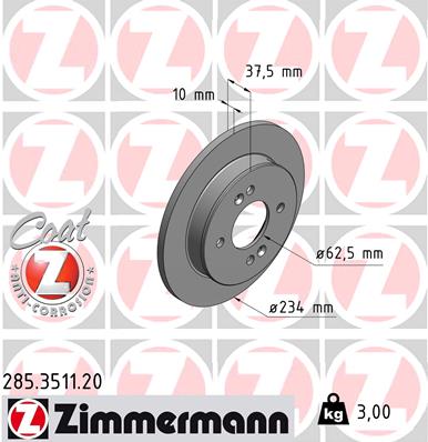 Brake Disc (Rear axle)  Art. 285351120