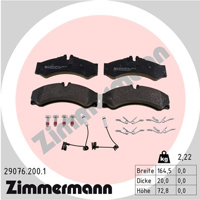 Brake Pad Set, disc brake (Front axle, Rear axle)  Art. 290762001