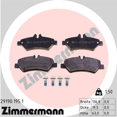 Brake Pad Set, disc brake (Rear axle)  Art. 291901951