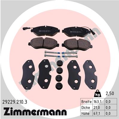 Brake Pad Set, disc brake  (Front axle)  Art. 292292103