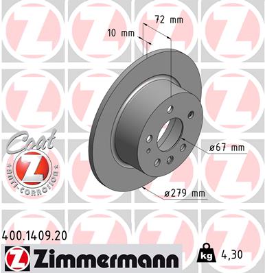 Brake Disc (Rear axle)  Art. 400140920