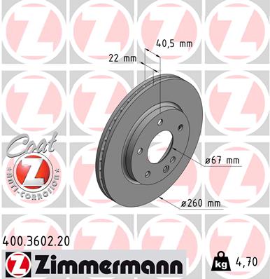 Brake Disc (Front axle)  Art. 400360220