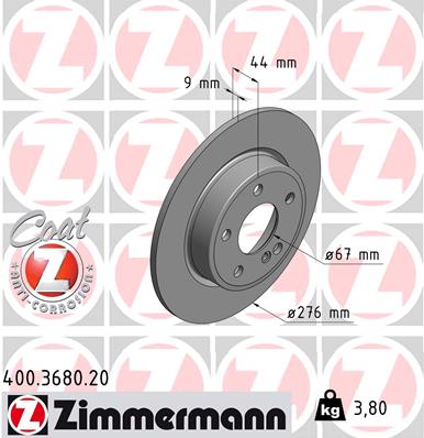 Brake Disc (Rear axle)  Art. 400368020