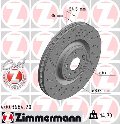 Brake Disc (Ventilated, inside)  Art. 400368420